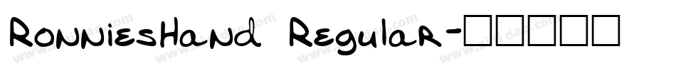RonniesHand Regular字体转换